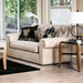 Parshall Beige W/ Gold Highlights Love Seat - Marjories Furniture (Las Vegas, NV)
