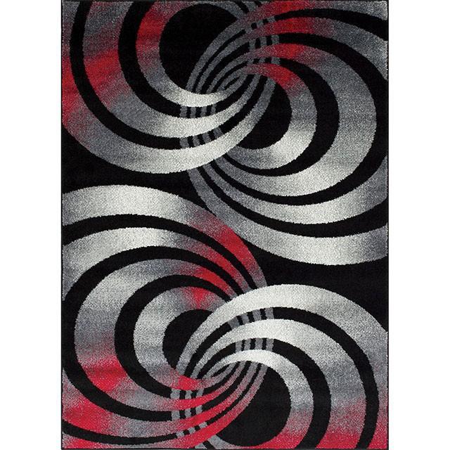 Serang Gray/Red 5' X 7' Area Rug - Marjories Furniture (Las Vegas, NV)