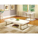 MEDA White/Chrome Coffee Table, White - Marjories Furniture (Las Vegas, NV)