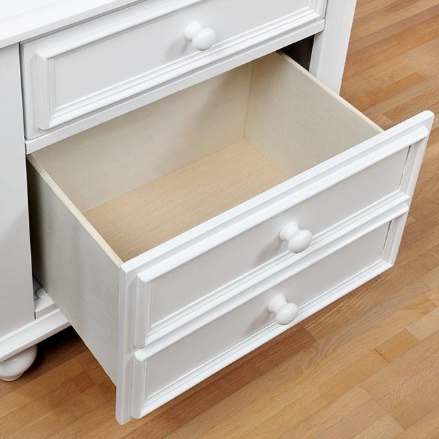 OLIVIA White Night Stand - Marjories Furniture (Las Vegas, NV)