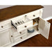SABRINA Off White/Cherry Server, Cherry & White - Marjories Furniture (Las Vegas, NV)