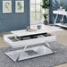 TITUS Coffee Table, White/Chrome - Marjories Furniture (Las Vegas, NV)