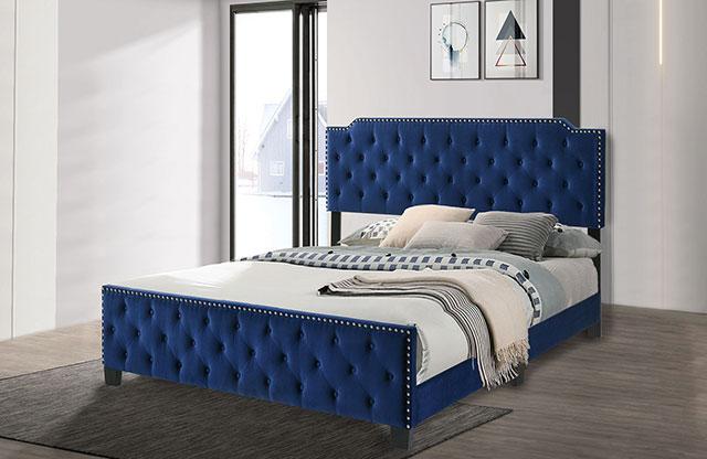 CHARLIZE E.King Bed, Navy - Marjories Furniture (Las Vegas, NV)