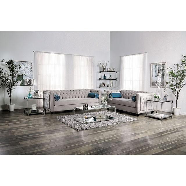 Silvan Gray Love Seat - Marjories Furniture (Las Vegas, NV)