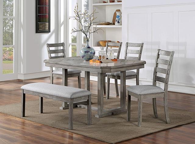 LAQUILA Side Chair (2/CTN), Gray - Marjories Furniture (Las Vegas, NV)