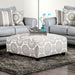 Misty Ivory/Pattern Ottoman - Marjories Furniture (Las Vegas, NV)