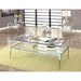 TANIKA Chrome Coffee Table, Chrome - Marjories Furniture (Las Vegas, NV)