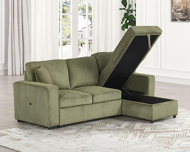 Yves Sectional Green - Marjories Furniture (Las Vegas, NV)