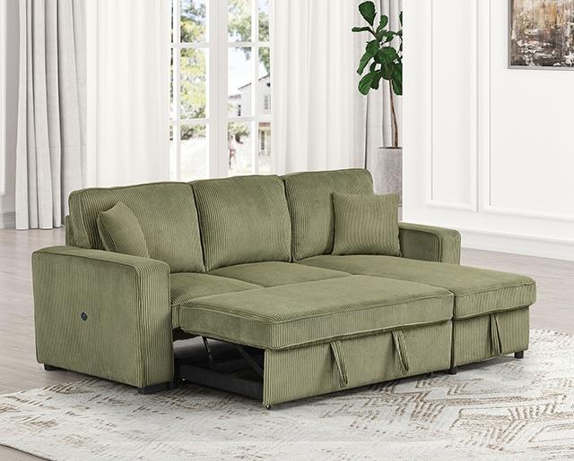 Yves Sectional Green - Marjories Furniture (Las Vegas, NV)