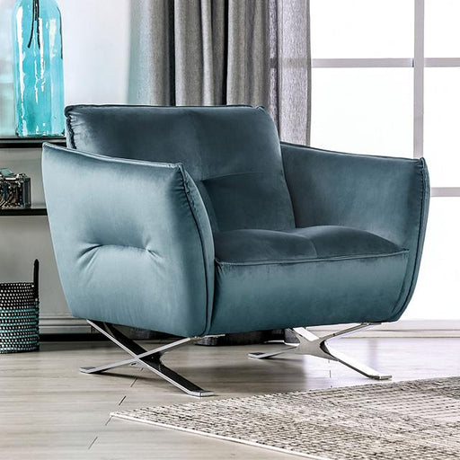 Civellutino Chair Teal - Marjories Furniture (Las Vegas, NV)