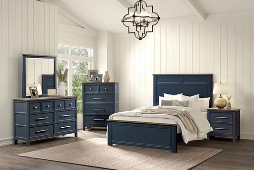 Bed Pinetop Blue & White - Marjories Furniture (Las Vegas, NV)