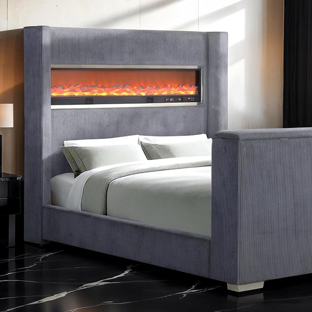 Sumter Bed Black & Grey - Marjories Furniture (Las Vegas, NV)