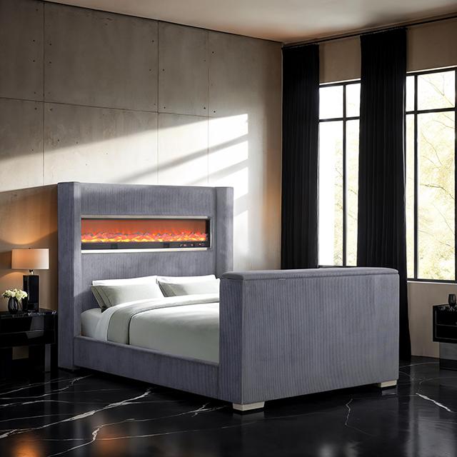 Sumter Bed Black & Grey - Marjories Furniture (Las Vegas, NV)