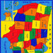 ABBEY Us Map 5' X 8' Area Rug - Marjories Furniture (Las Vegas, NV)