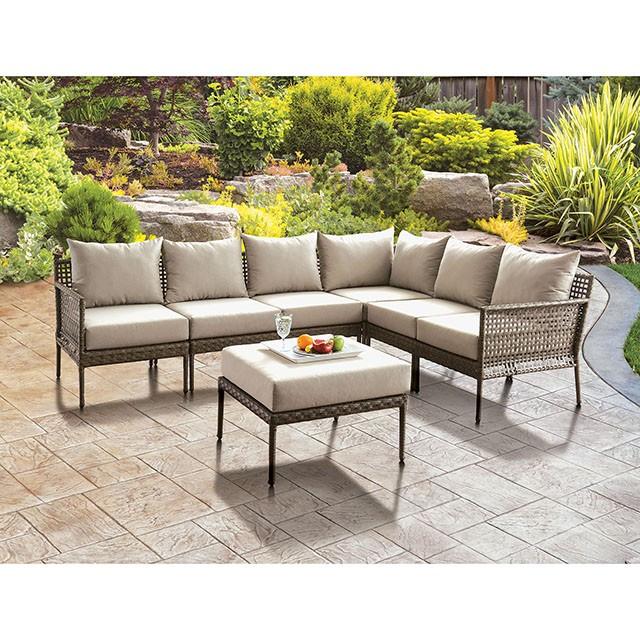 ALEISHA Patio Ottoman - Marjories Furniture (Las Vegas, NV)