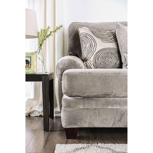 Bonaventura Gray/Pattern Sofa - Marjories Furniture (Las Vegas, NV)