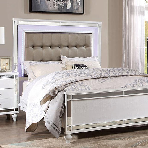 BRACHIUM E.King Bed, White - Marjories Furniture (Las Vegas, NV)