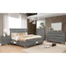 Brandt Bed Chrome & Gray - Marjories Furniture (Las Vegas, NV)