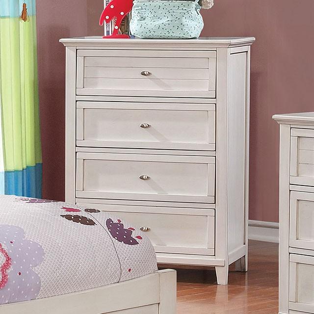 Brogan Antique White Chest - Marjories Furniture (Las Vegas, NV)