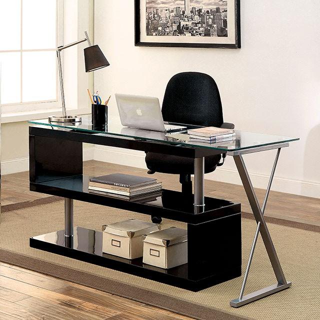 BRONWEN Black Desk - Marjories Furniture (Las Vegas, NV)