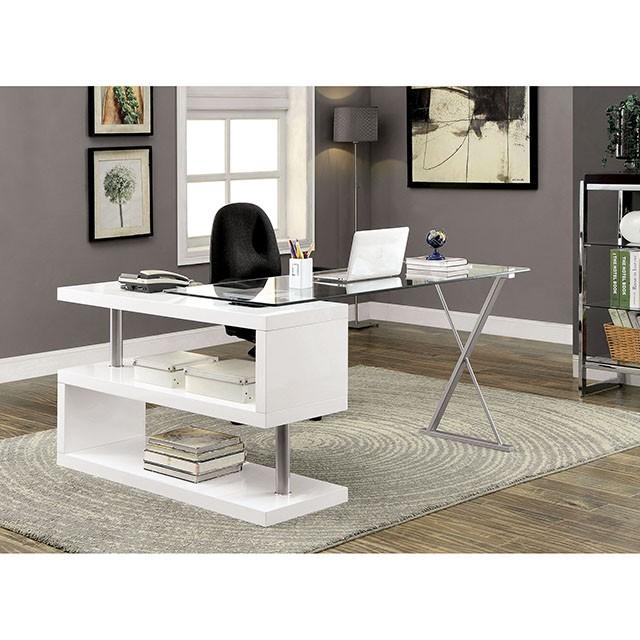 BRONWEN White Desk - Marjories Furniture (Las Vegas, NV)