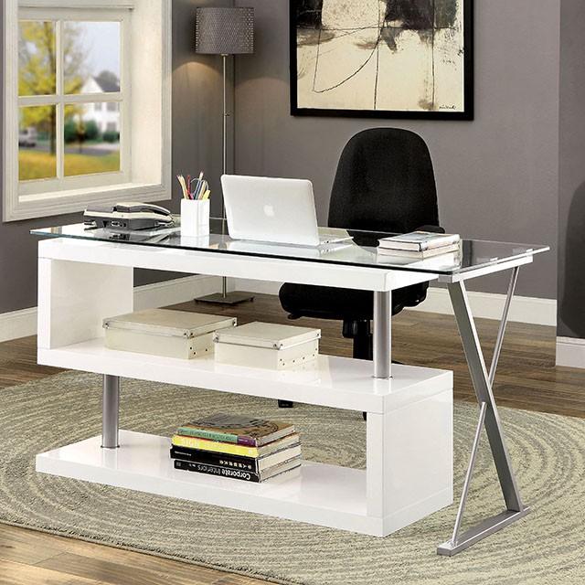 BRONWEN White Desk - Marjories Furniture (Las Vegas, NV)