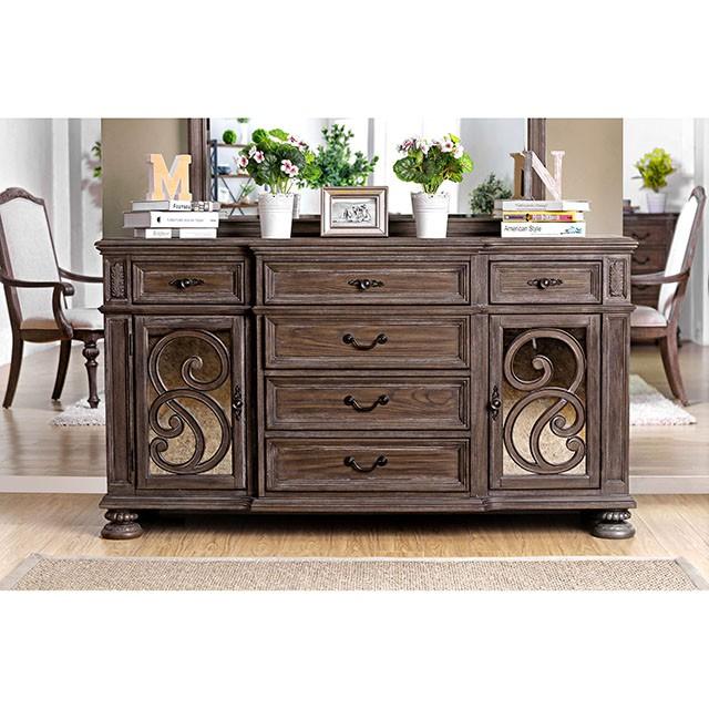 ARCADIA Rustic Natural Tone Server - Marjories Furniture (Las Vegas, NV)