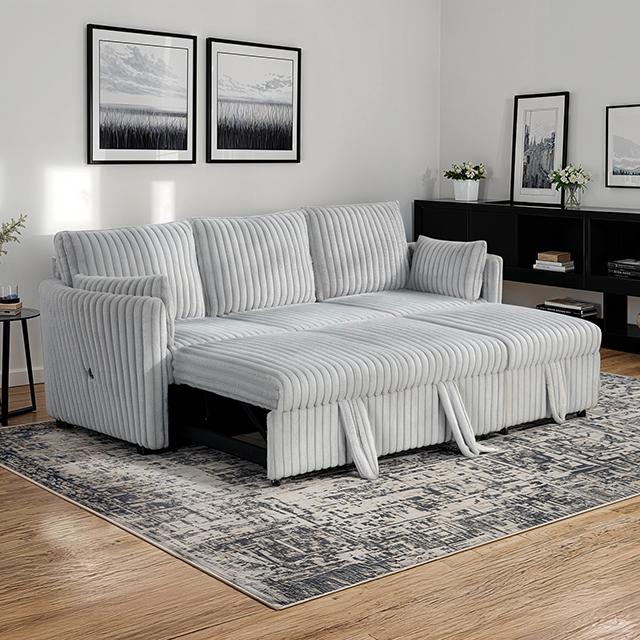 Denholme Sectional w/ Pull Out - Marjories Furniture (Las Vegas, NV)
