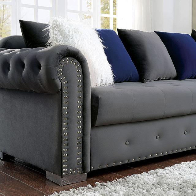 WILMINGTON Sectional, Gray - Marjories Furniture (Las Vegas, NV)