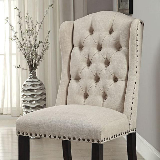 Wingback Chair, Beige (2/CTN) - Marjories Furniture (Las Vegas, NV)