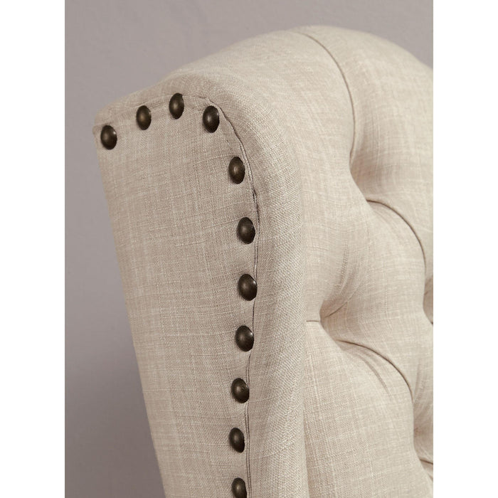 Wingback Chair, Beige (2/CTN) - Marjories Furniture (Las Vegas, NV)