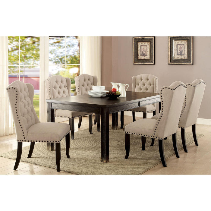 Wingback Chair, Beige (2/CTN) - Marjories Furniture (Las Vegas, NV)