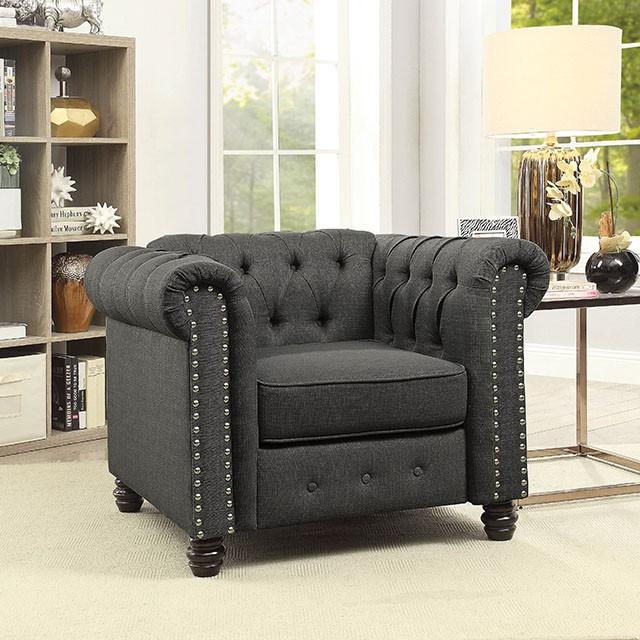 Winifred Gray Chair - Marjories Furniture (Las Vegas, NV)