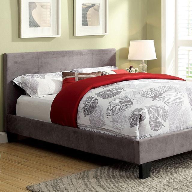 Winn Park Bed Espresso, Velvet, & White - Marjories Furniture (Las Vegas, NV)