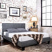 Winn Park Bed Espresso, Velvet, & White - Marjories Furniture (Las Vegas, NV)