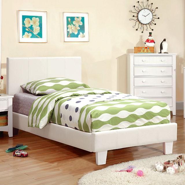 Winn Park Bed Espresso, Velvet, & White - Marjories Furniture (Las Vegas, NV)