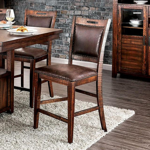 Wichita Light Walnut Counter Ht. Chair (2/CTN) - Marjories Furniture (Las Vegas, NV)