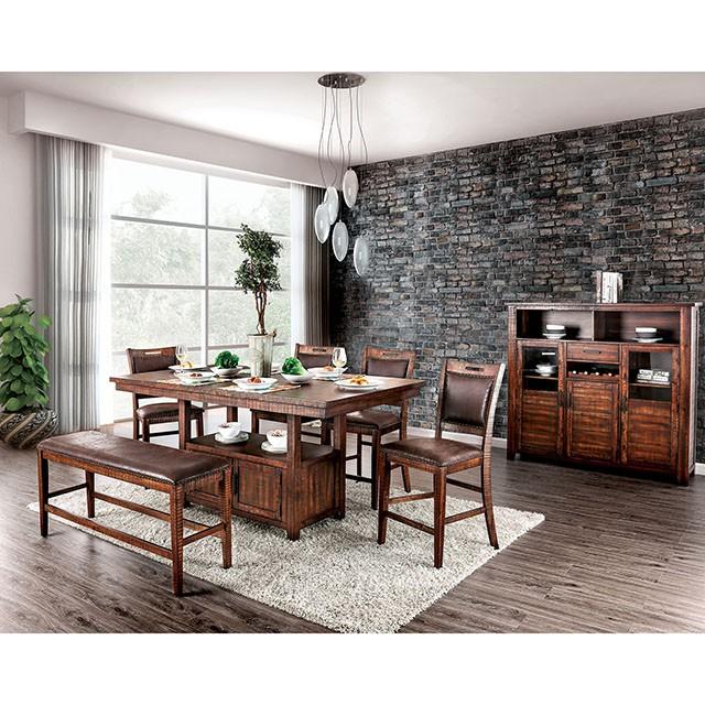 Wichita Light Walnut Counter Ht. Table - Marjories Furniture (Las Vegas, NV)