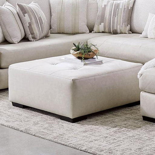 WARRENTON Ottoman, Ivory - Marjories Furniture (Las Vegas, NV)