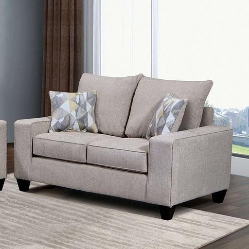 WEST ACTION Loveseat, Beige - Marjories Furniture (Las Vegas, NV)
