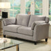 YSABEL Warm Gray Love Seat, Warm Gray (K/D) - Marjories Furniture (Las Vegas, NV)