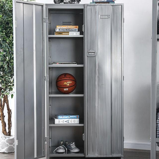 Zaheera Silver Large Locker - Marjories Furniture (Las Vegas, NV)