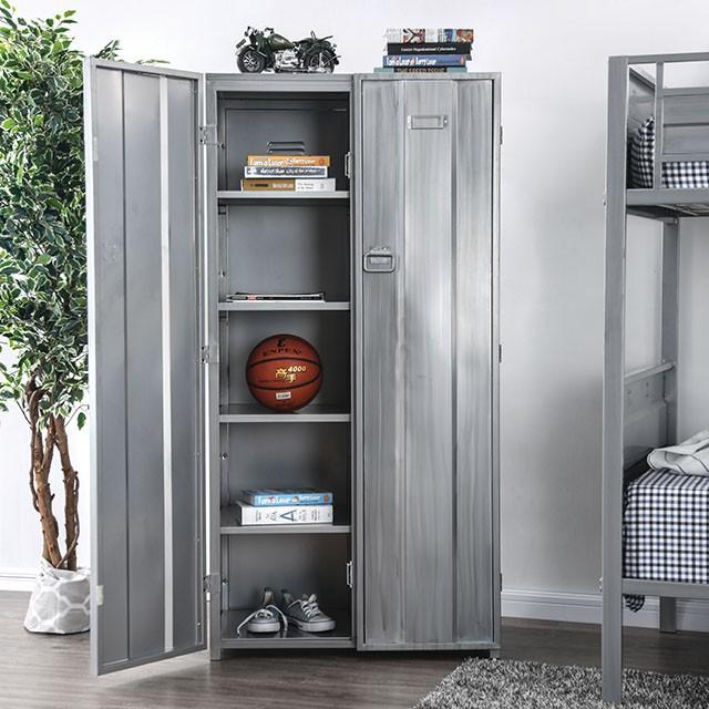 Zaheera Silver Large Locker - Marjories Furniture (Las Vegas, NV)