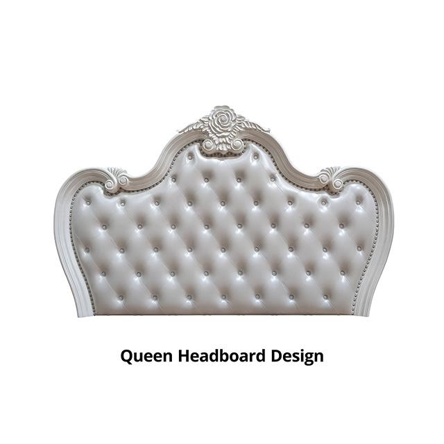 Ventresca 4 & 5 Piece Queen Bedroom Set White & Chrome - Marjories Furniture (Las Vegas, NV)