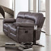 JOSIAS Loveseat, Dark Gray Leatherette - Marjories Furniture (Las Vegas, NV)
