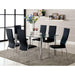 Oahu Chrome Dining Table - Marjories Furniture (Las Vegas, NV)