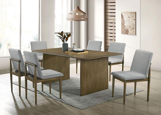 ST GALLEN Side Chair (2/CTN), Natural Tone/Light Gray - Marjories Furniture (Las Vegas, NV)
