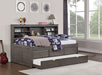 TIBALT Full DayBed w/ Trundle, Dark Gray - Marjories Furniture (Las Vegas, NV)