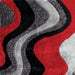 Vancouver Black/Gray/Red 5' X 7' Area Rug - Marjories Furniture (Las Vegas, NV)