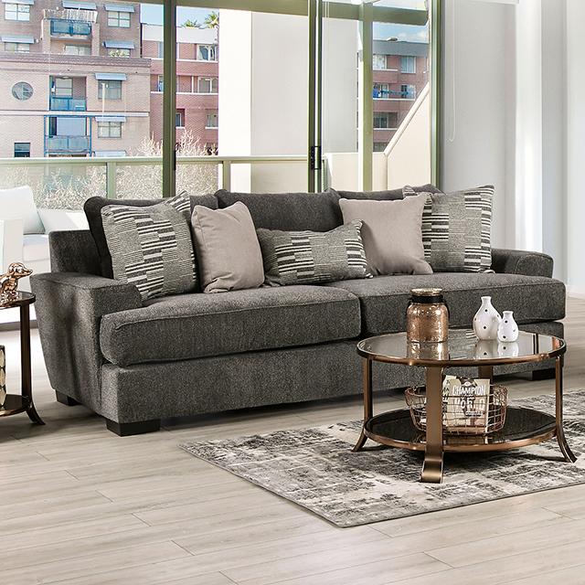 HOLBORN Sofa, Gray - Marjories Furniture (Las Vegas, NV)